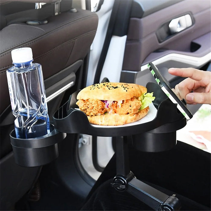 SC222 Multifunctional Long Arm Car Cup Holder Expander Food Drink Tray with Rotating Adjustable Base - 4