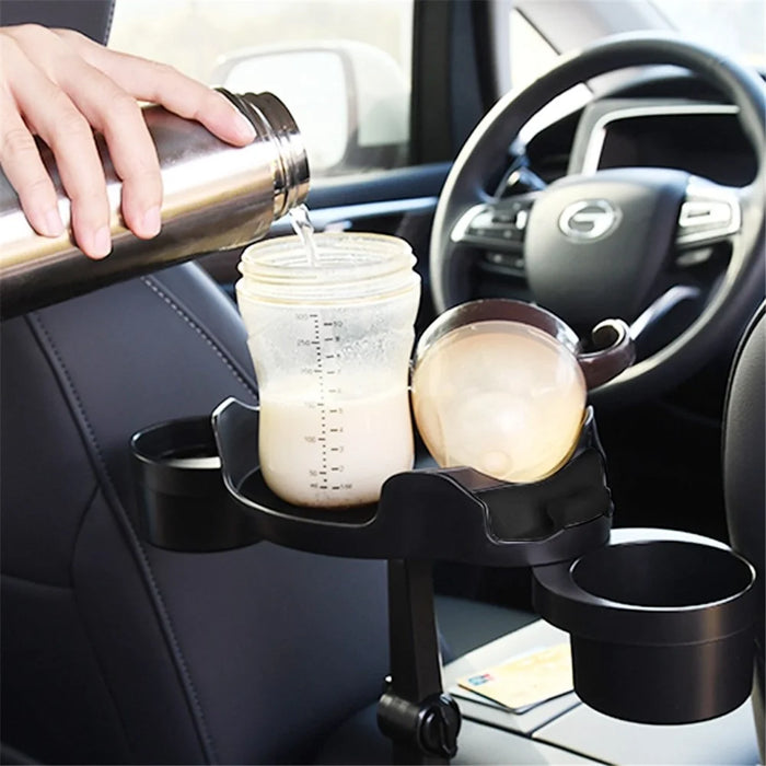 SC222 Multifunctional Long Arm Car Cup Holder Expander Food Drink Tray with Rotating Adjustable Base - 5