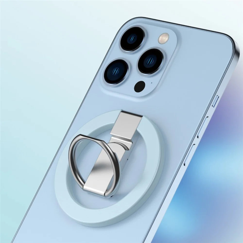 Magnetic Absorption Ring Holder for iPhone 12 / 13 Series, Magnetic Finger Ring Grip Phone Kickstand Bracket - White - 3