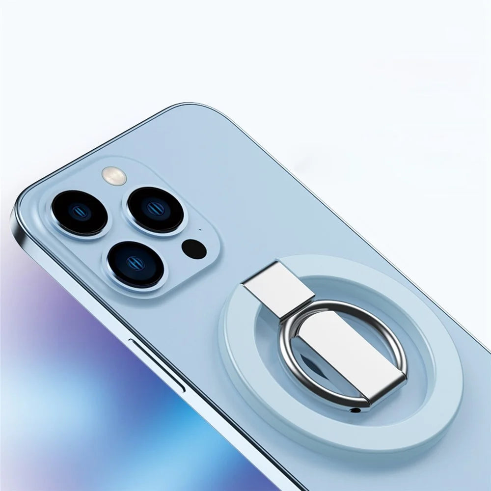Magnetic Absorption Ring Holder for iPhone 12 / 13 Series, Magnetic Finger Ring Grip Phone Kickstand Bracket - White - 6