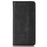 For ZTE Blade A52 Retro Texture Magnetic Auto-absorbed Phone Case PU Leather Wallet Stand Cover - Black - 7