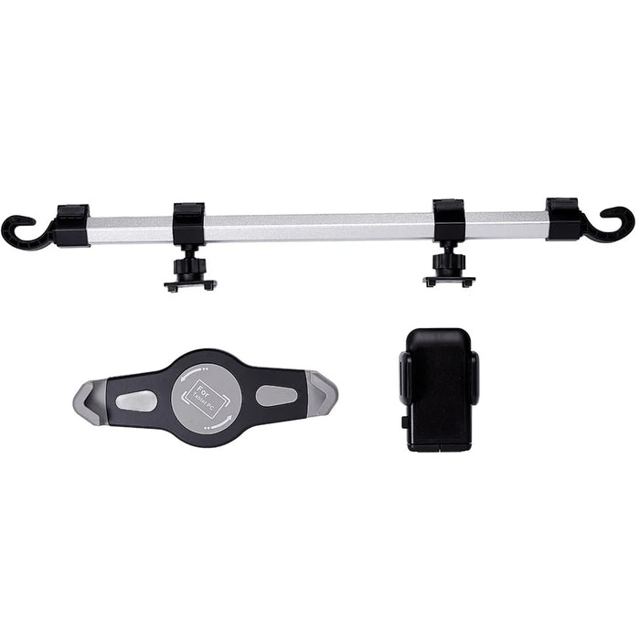 T26-2+C68+C82 Hexagonal Rod Car Back Seat Phone Tablet Holder Stand Headrest Mount Cellphone Tablet Bracket - 2