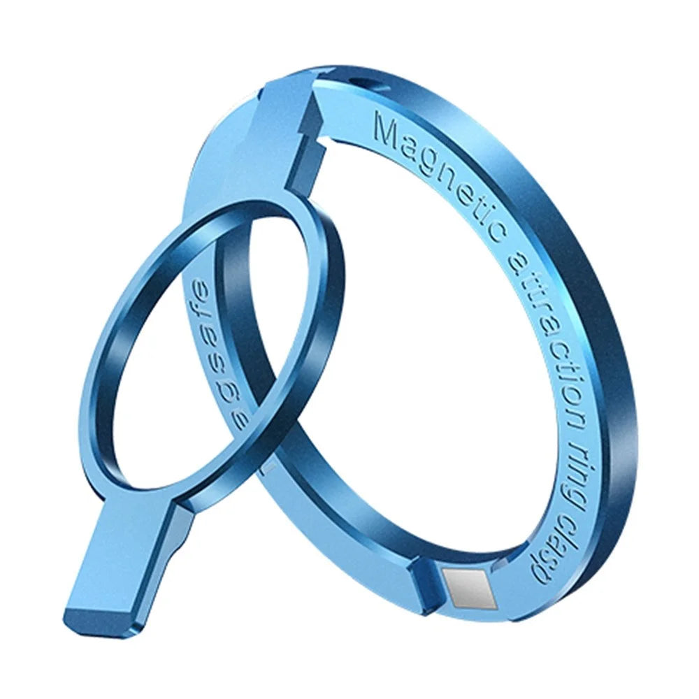 Ring Stand Adjustable Magnetic Rotation Holder for iPhone 14 13 12 Cell Phone Accessories - Blue - 1