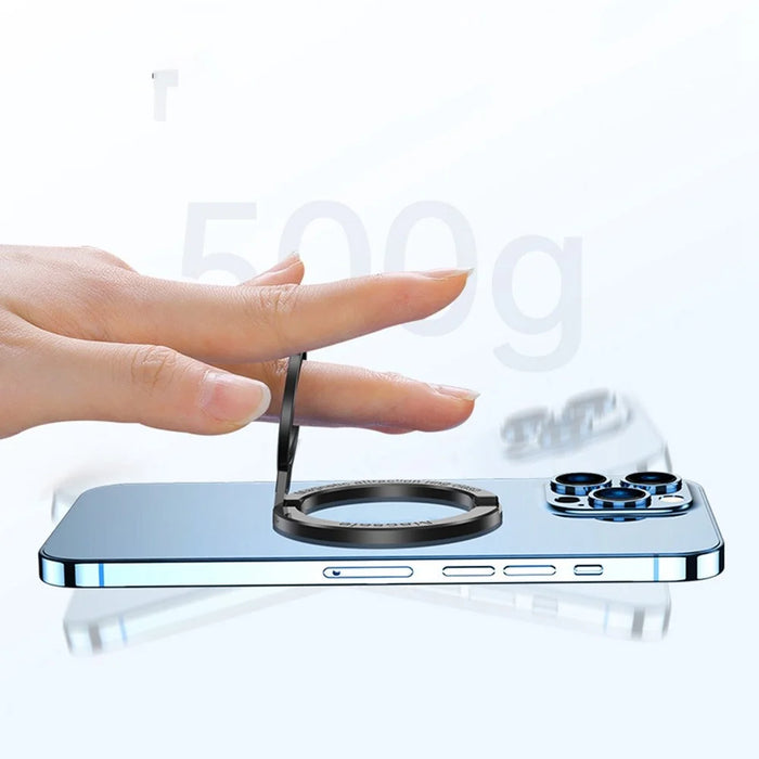 Ring Stand Adjustable Magnetic Rotation Holder for iPhone 14 13 12 Cell Phone Accessories - Blue - 7