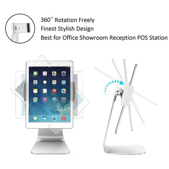 Adjustable Aluminum Alloy 9-13 inch Tablet Stand Holder Desktop Bracket for iPad Pro/Samsung Galaxy Tab E 9.6 - 2
