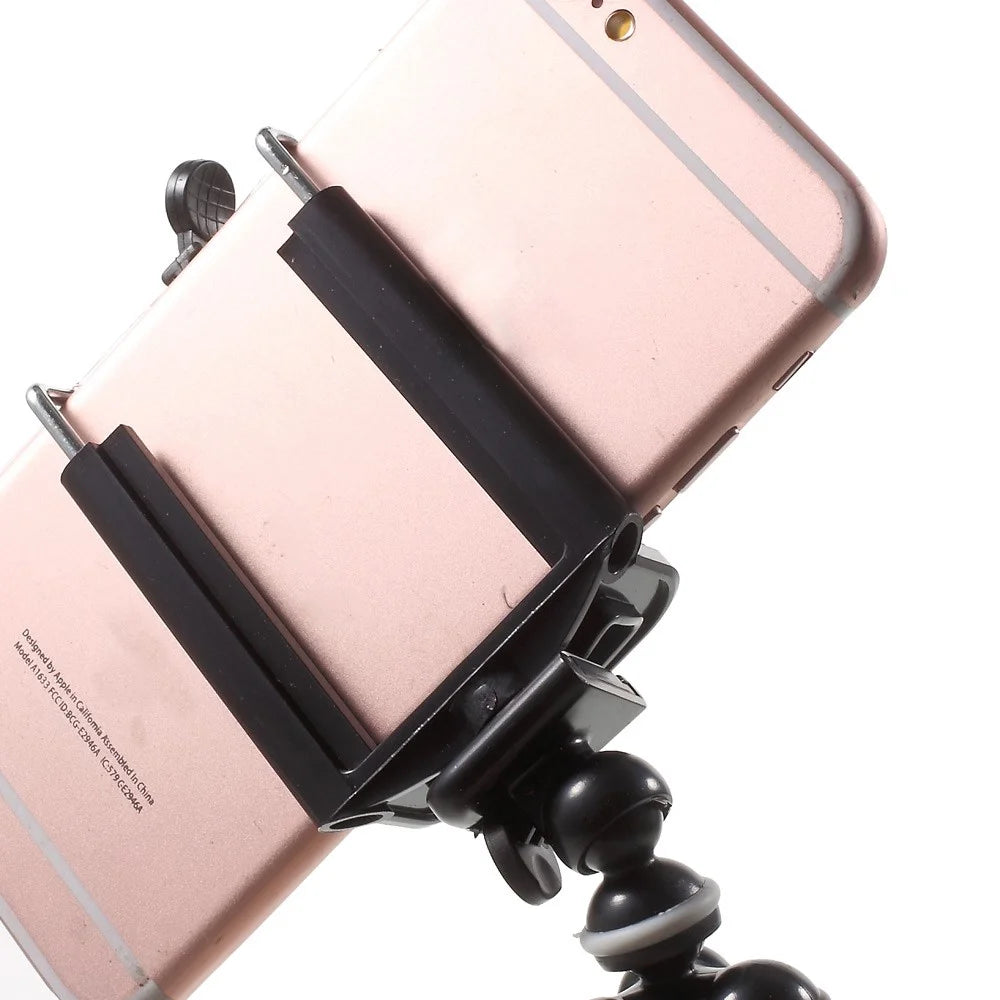 5122+T21 Flexible Octopus Stand Desktop Tripod with 5.5-8cm Mobile Phone Clip - 5
