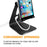 Rotary Metal Desktop Stand Holder for iPhone 6s/iPad Pro 9.7/Samsung S7 Etc - Black - 3