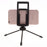 Multi-functional Mini Metal Tripod + Dual Clamps for iPhone iPad Samsung Smartphone Tablets  - Black - 3