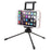 Multi-functional Mini Metal Tripod + Dual Clamps for iPhone iPad Samsung Smartphone Tablets  - Black - 4