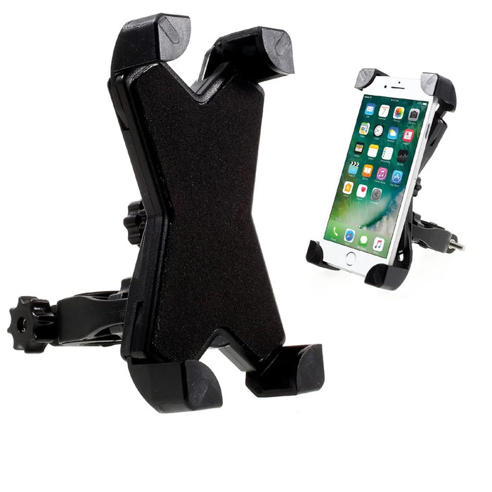 PH-666 Universal Bike Mount Rotating Bicycle Handlebar Cell Phone Holder Cradle - Black - 1