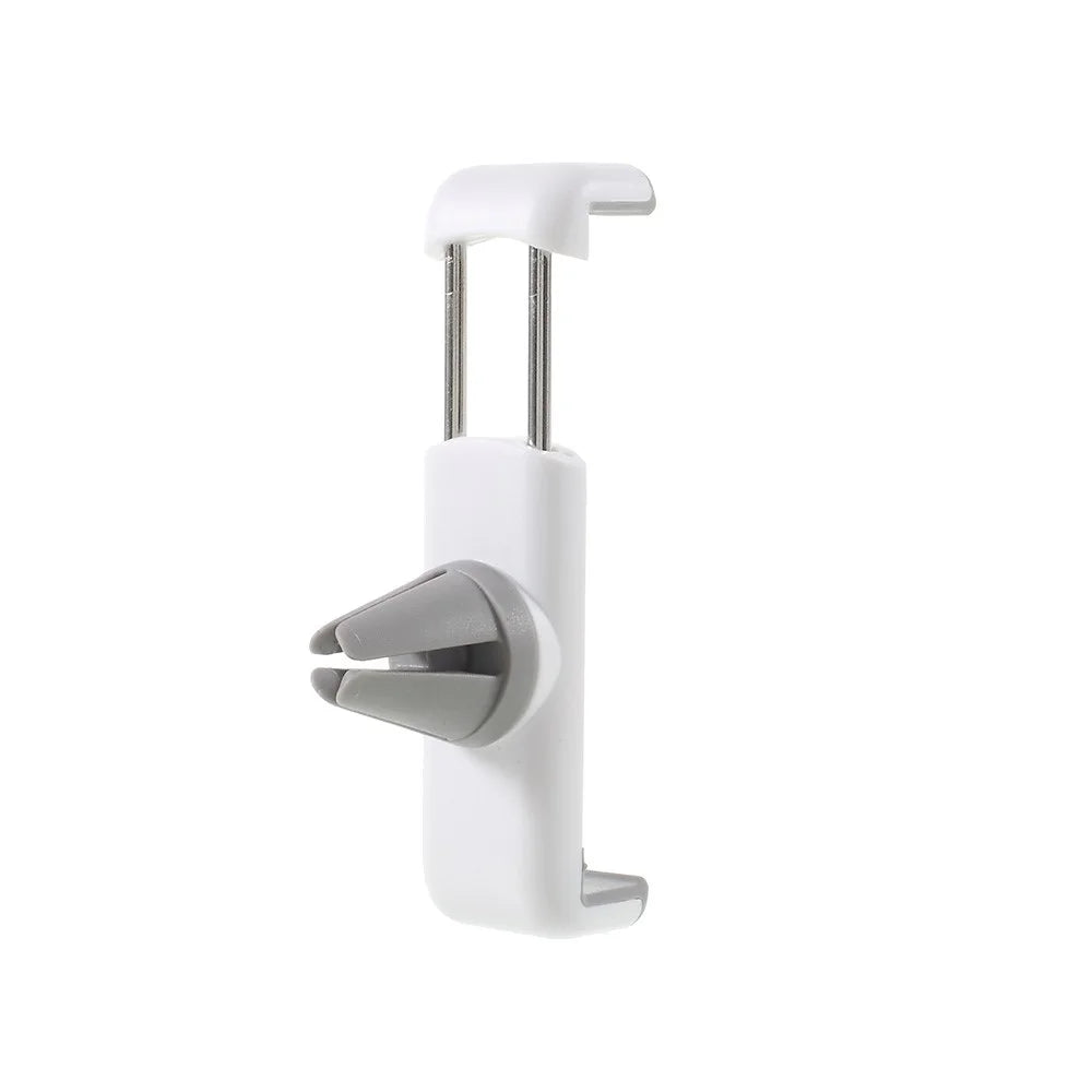 Mini Car Air Vent Mount Smartphone Holder for iPhone Samsung LG etc, Width: 60-85mm - White + Grey - 3