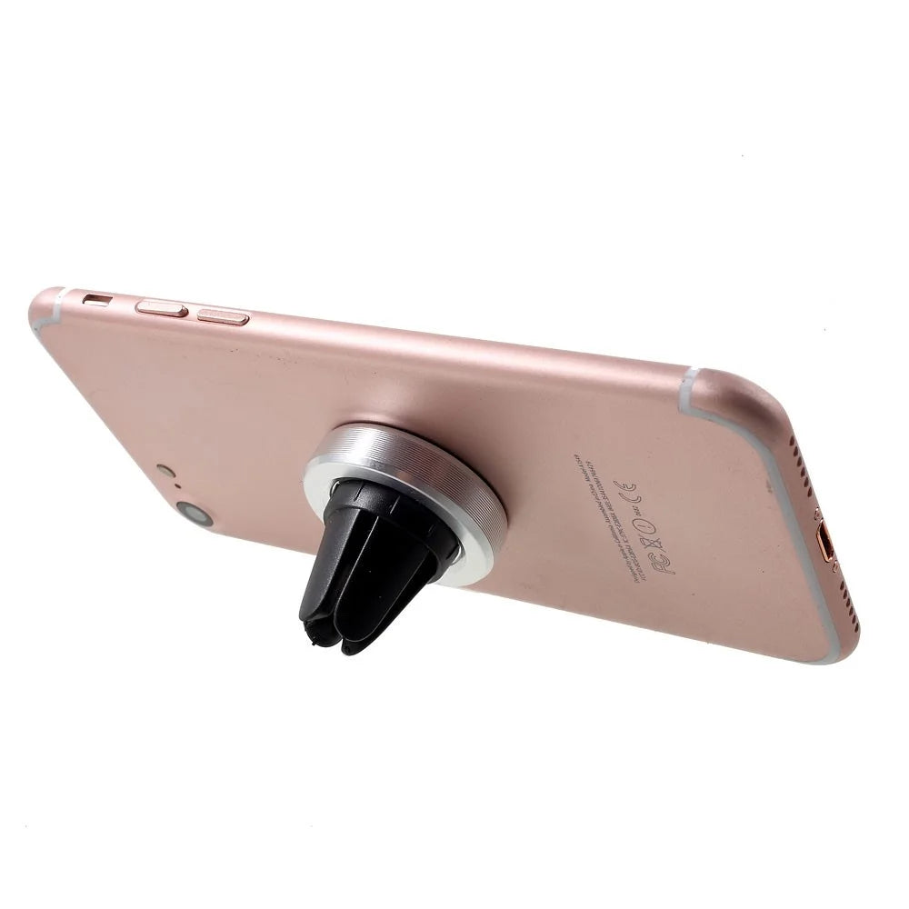 Universal Magnetic Car Air Vent Mount Holder for iPhone 7/ 7 Plus/ Samsung S7 Etc - Silver Color - 4