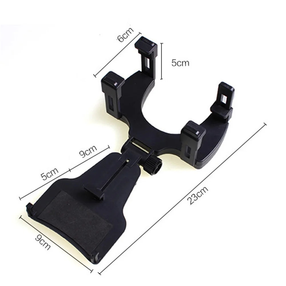 Car Rearview Mirror Mount Cradle Universal Holder for Cell Phone / GPS - Black - 5