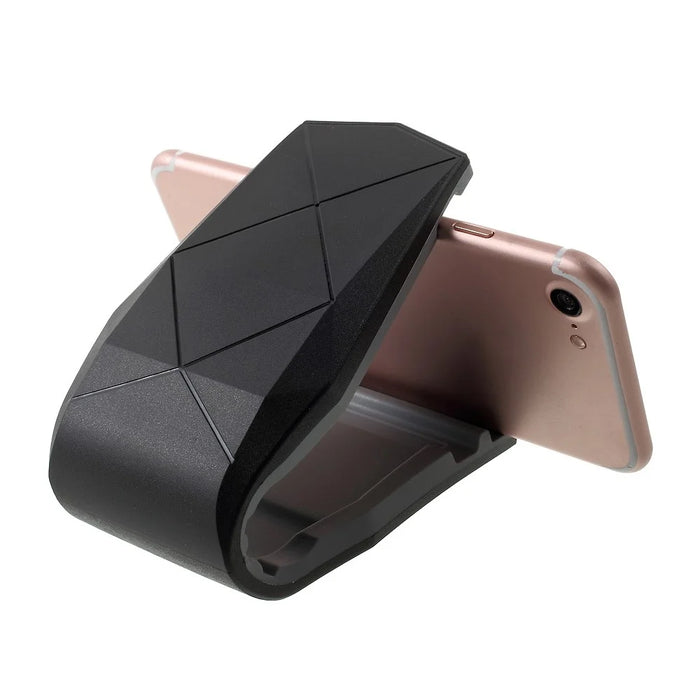Alligator Clip Design Desktop Car Mount Stand for iPhone Samsung Sony Huawei etc - Grey - 3