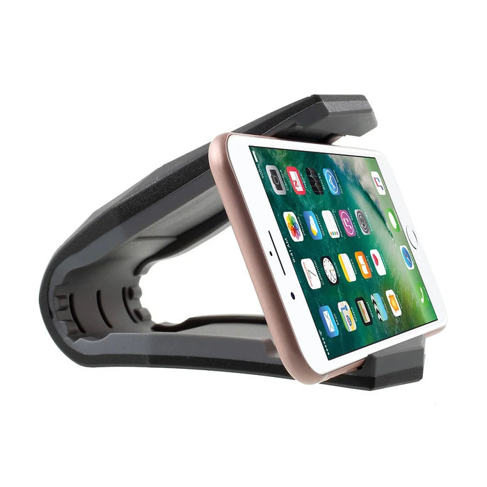 Alligator Clip Design Desktop Car Mount Stand for iPhone Samsung Sony Huawei etc - Grey - 4