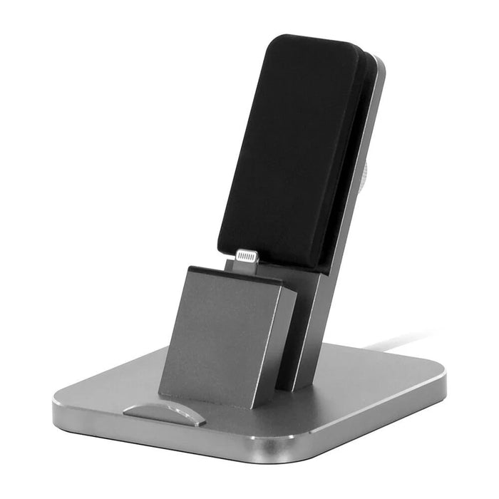 ZIKU WOJS-23 Aluminum Charging Dock Station Stand Holder for iPhone - Grey - 5
