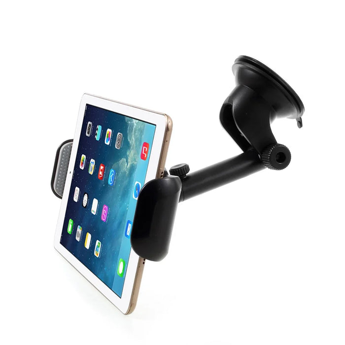 Universal Rotary Suction Cup Car Windshield Mount Tablet Holder for iPad Air 2 etc. 7-15" Tablets - Black - 1
