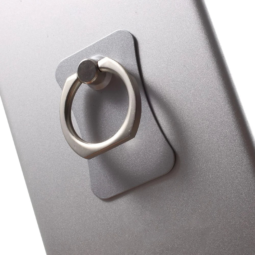 CMZWT Universal Finger Grip Ring Holder Phone Mount 360 Degree Rotary Metal Ring Bracket - Silver Color - 3