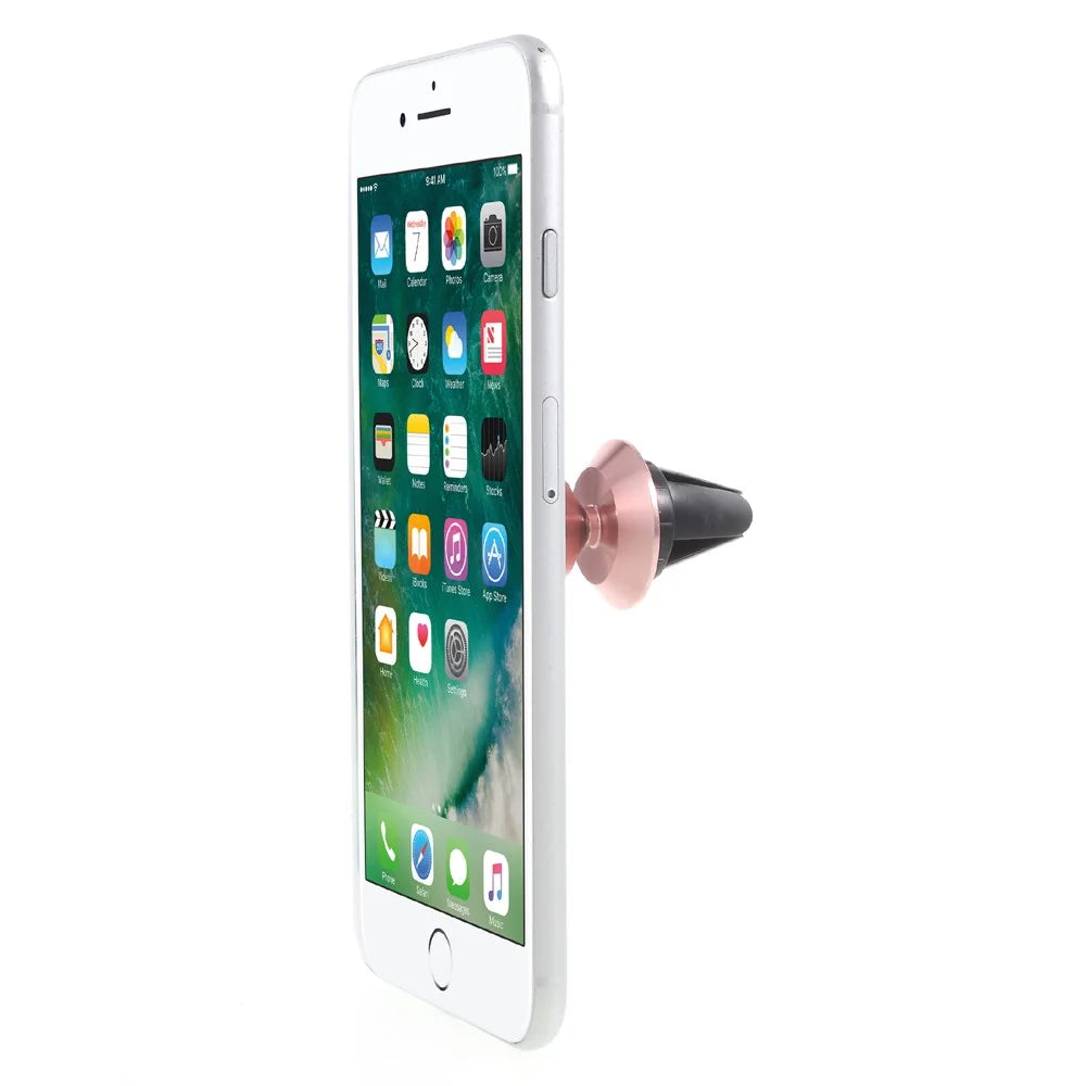 Magnetic Adjustable Angle Universal Mobile Phone Car Mount Holder (Short Version) - Rose Gold Color - 3