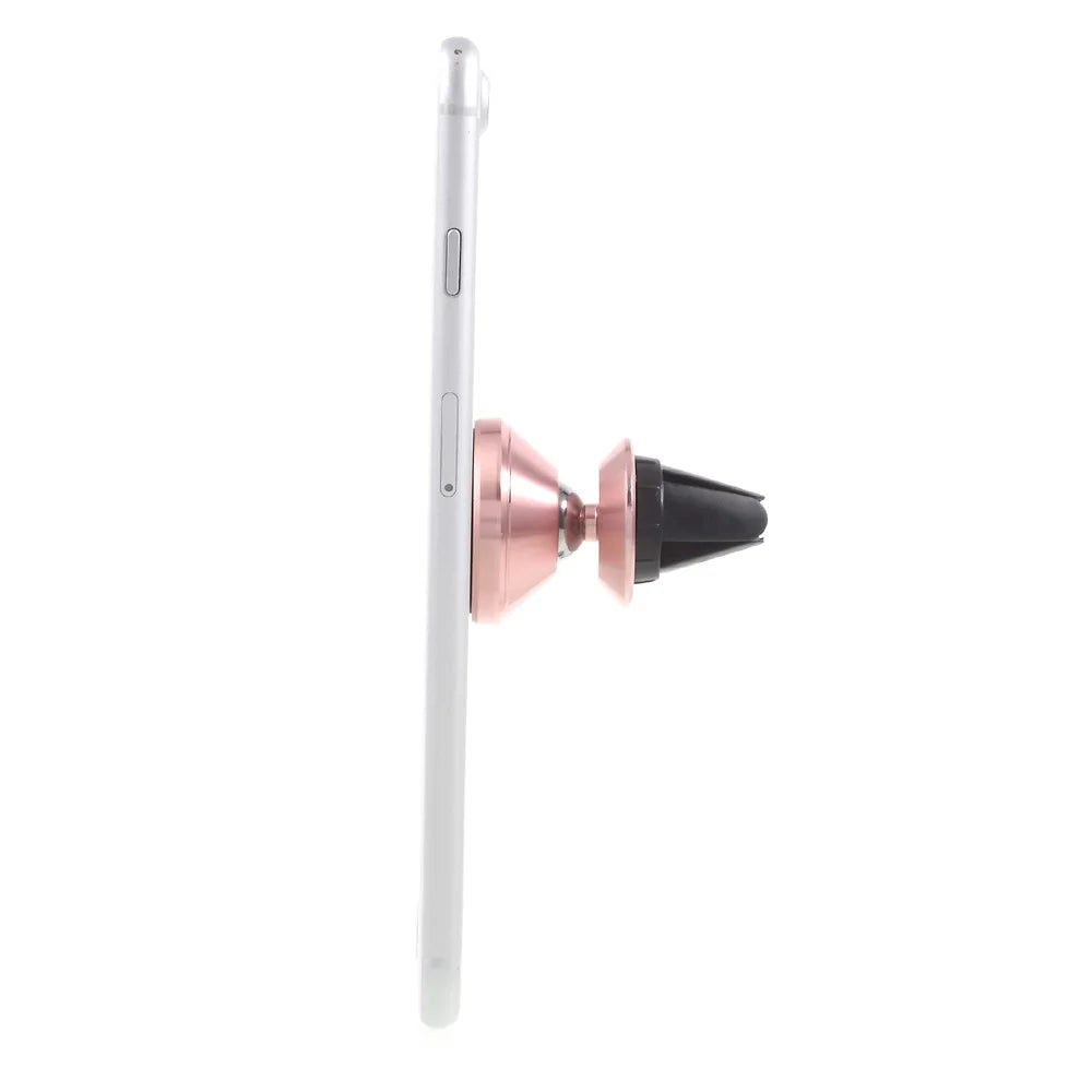 Magnetic Adjustable Angle Universal Mobile Phone Car Mount Holder (Short Version) - Rose Gold Color - 4