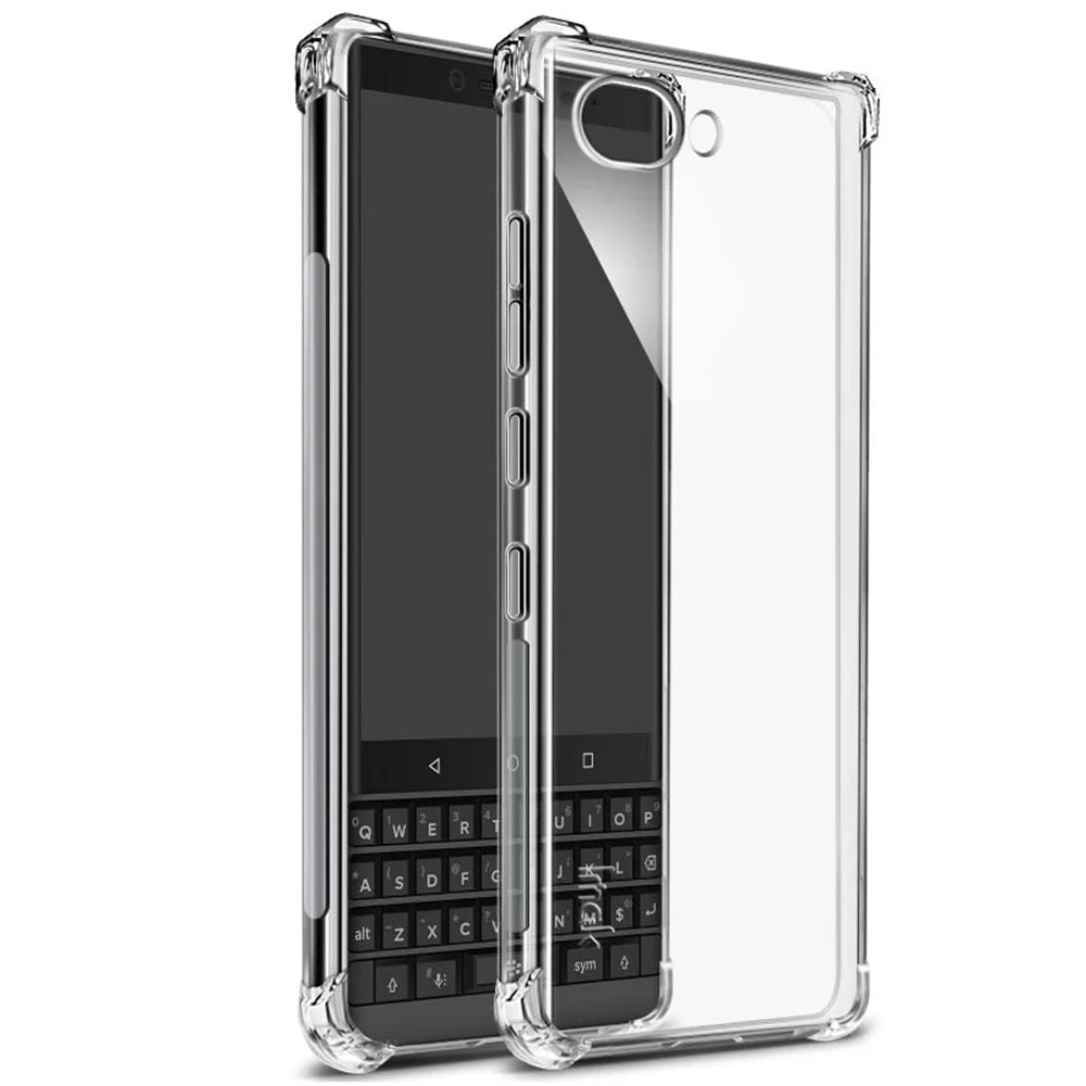 IMAK Skin Feel Anti-drop TPU Shell + Explosion-proof Screen Film for BlackBerry Key2 - Transparent - 1