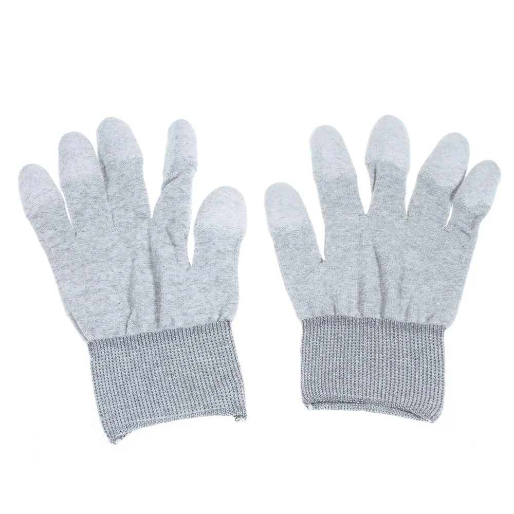 Carbon Fiber Anti-Static Dust-free Anti-sweat Work Gloves Grey - 1