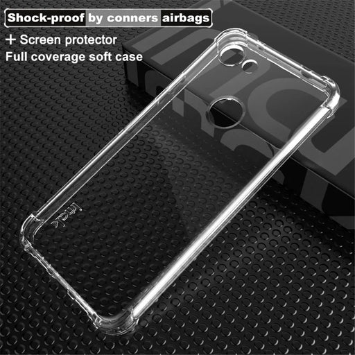 IMAK Silky Anti-drop Soft TPU Phone Cover + Screen Protector Film for Google Pixel 3a - Transparent - 2