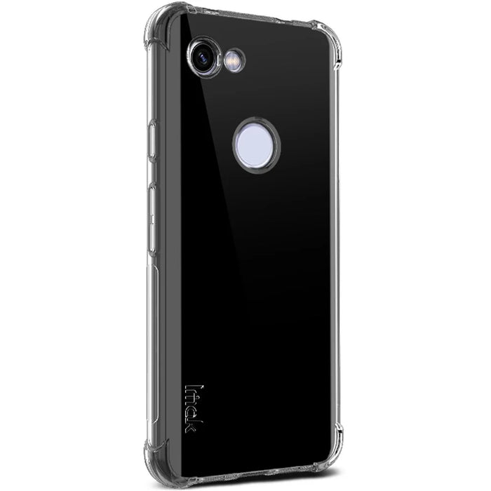 IMAK Silky Anti-drop Soft TPU Phone Cover + Screen Protector Film for Google Pixel 3a - Transparent - 5