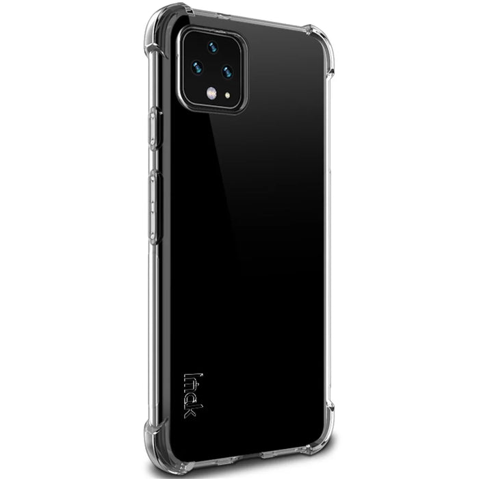 IMAK Shockproof TPU Case + Explosion-proof Screen Protector for Google Pixel 4 XL - Transparent - 4