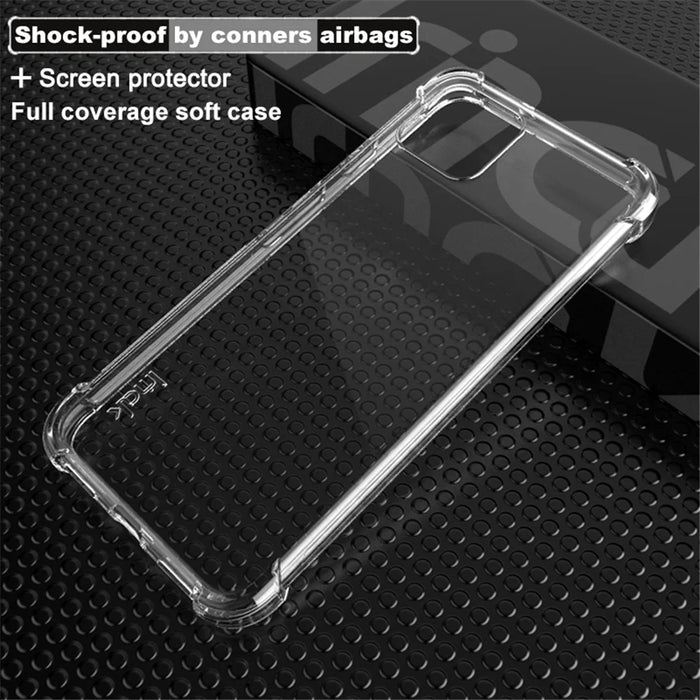 IMAK Shockproof TPU Case + Explosion-proof Screen Protector for Google Pixel 4 XL - Transparent - 6