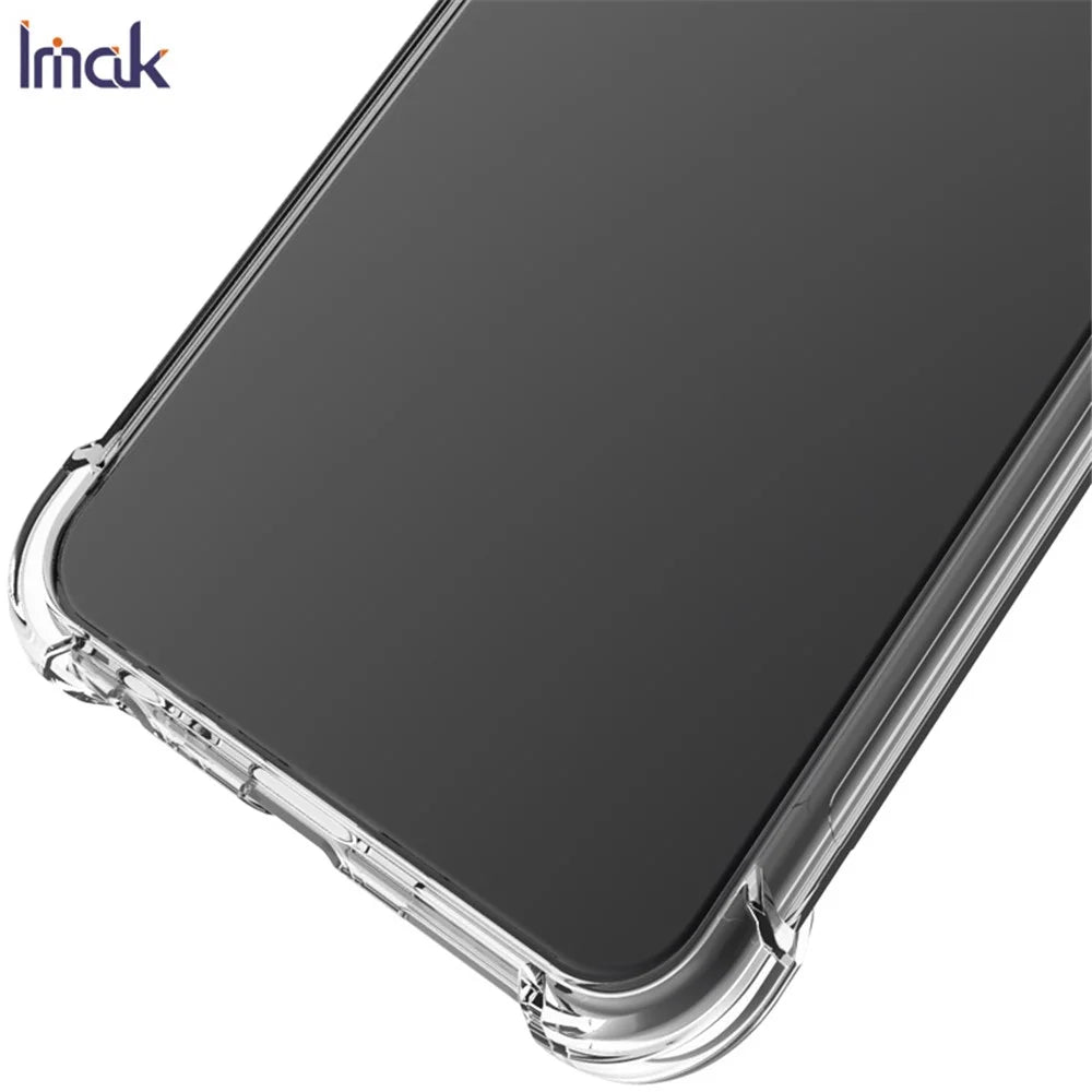 IMAK Silky Anti-Drop TPU Case + Screen Protector Film for Google Pixel 4a 4G - Transparent - 3