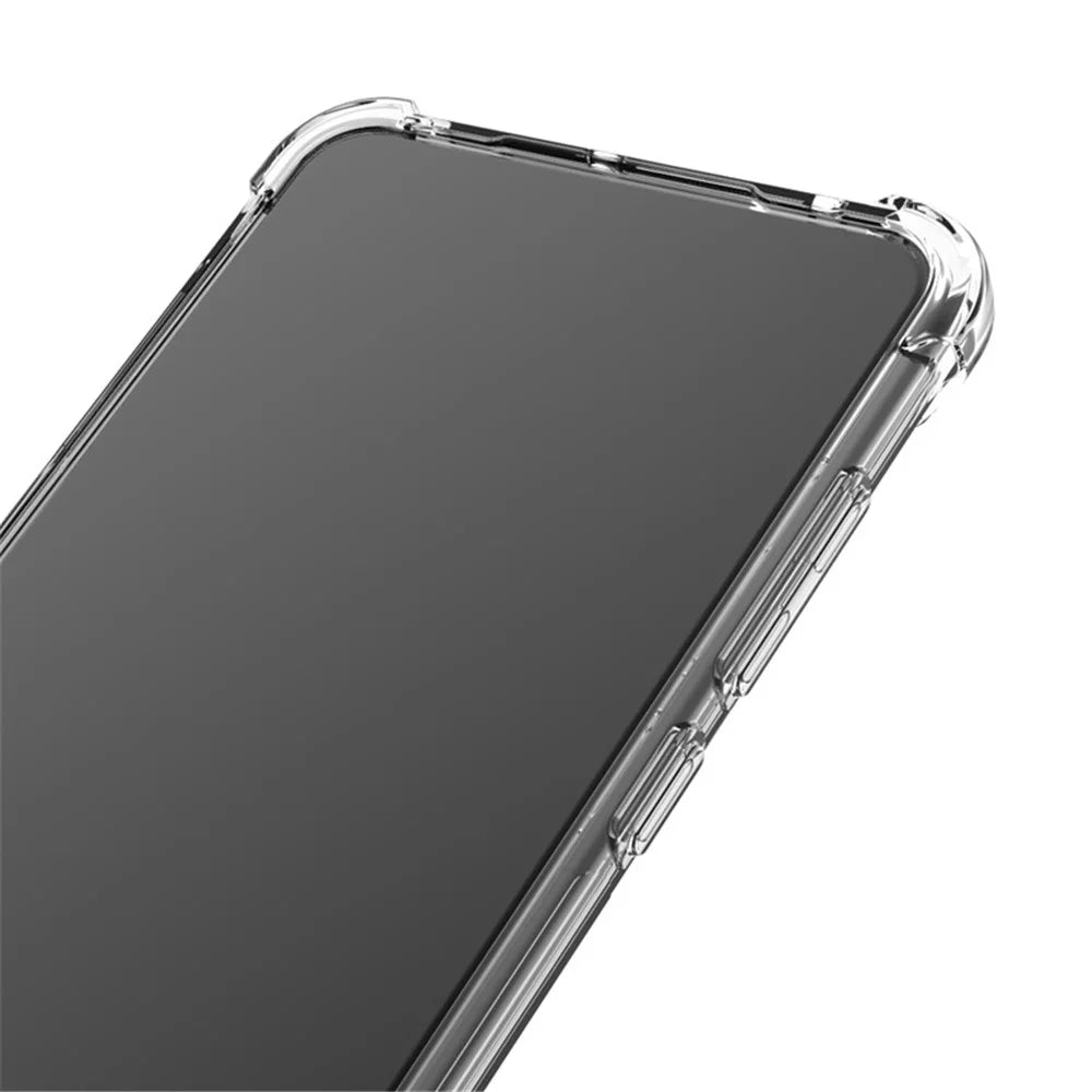 IMAK Four Corner Cushioned Full Protection TPU Soft Case + Ultra Clear Screen Protector for Google Pixel 5a 5G - Transparent - 4