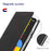 VILI DMX Series Stand Design Leather Phone Cover Case with Card Holder for Google Pixel 5a - Black - 4