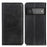 Auto-absorbed Split Leather Wallet Case for Google Pixel 6 Pro - Black - 1