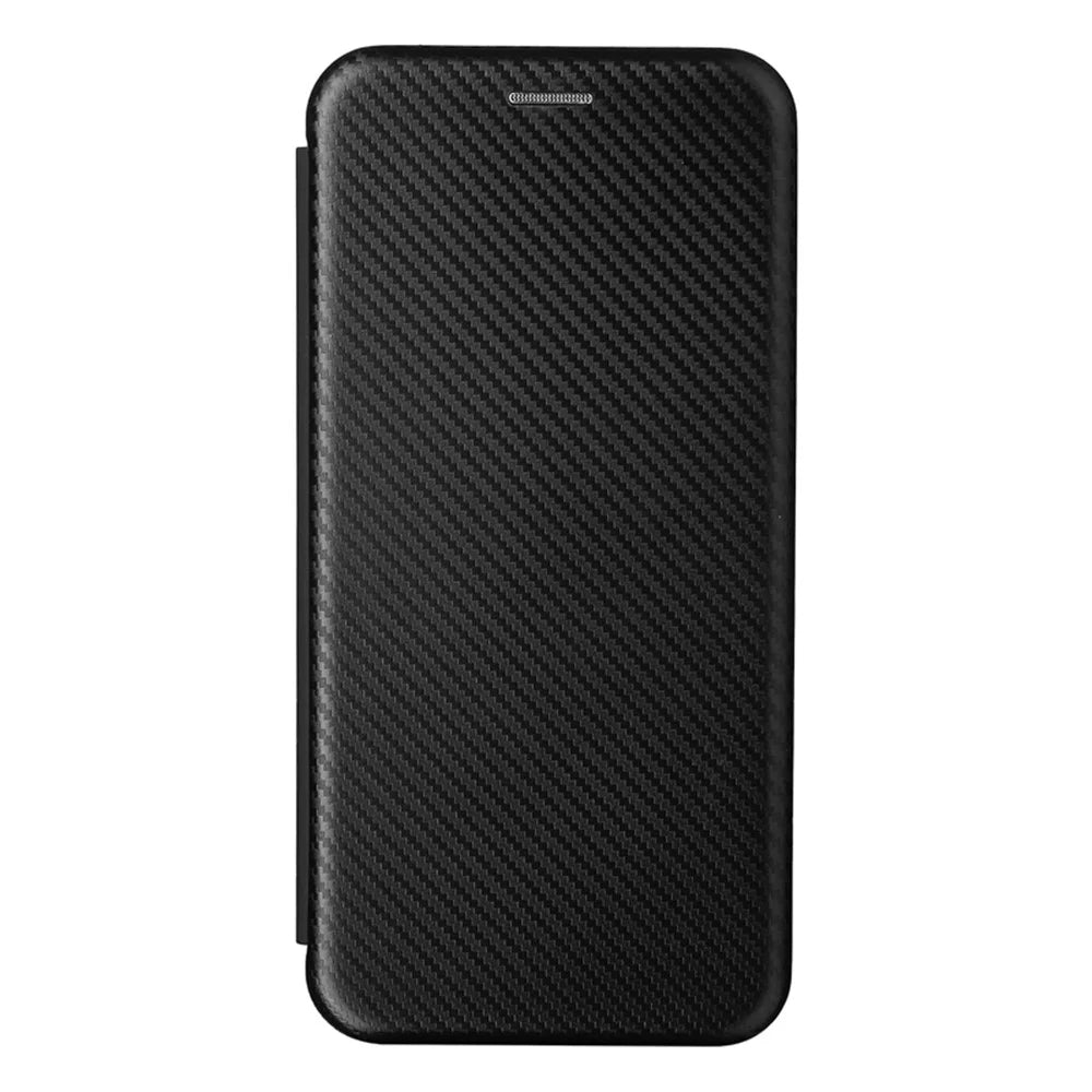 Auto-absorbed Leather Shell Carbon Fiber Texture with Card Slot and Ring Strap for Google Pixel 6 - Black - 3