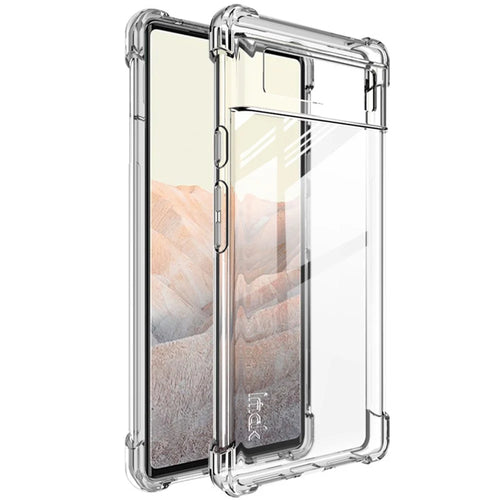 IMAK Full Coverage Flexible TPU Case Phone Protective Cover + Screen Protector for  Google Pixel 6 - Transparent - 1