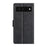 Folio Flip Magnetic Clasp Closure PU Leather Phone Cover Case with Stand for Google Pixel 6 - Black - 3