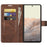 Folio Flip Leather Wallet Protective Case Phone Stand Cover Shell for Google Pixel 6 - Coffee - 3