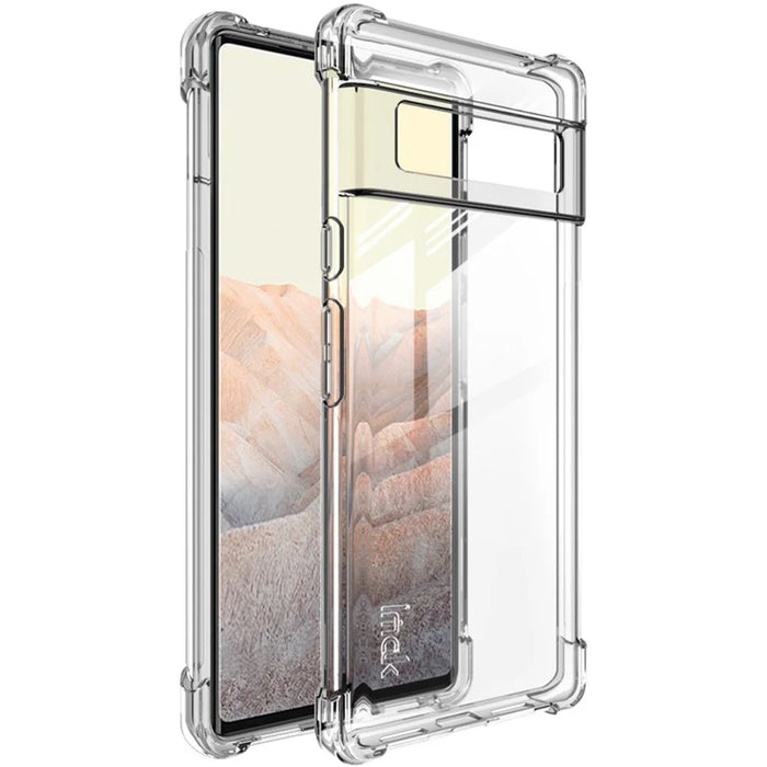 IMAK Full-Body Protective Soft TPU Bumper Shockproof Rugged Cover with Screen Protector for Google Pixel 6 Pro - Transparent - 1