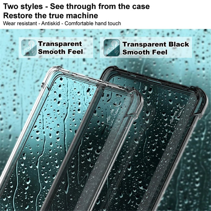 IMAK Full-Body Protective Soft TPU Bumper Shockproof Rugged Cover with Screen Protector for Google Pixel 6 Pro - Transparent - 6