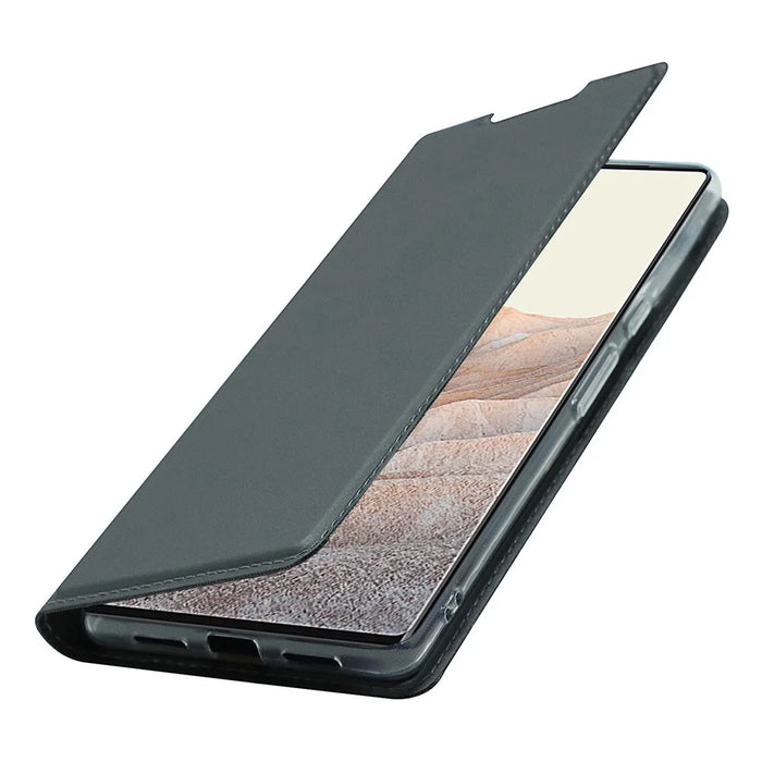 Card Holder Design PU Leather Magnetic Closure Cell Phone Case for Google Pixel 6 - Black - 4