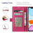 VILI K Series Double Magnetic Clasps Closure Stand Wallet Leather Phone Case Shell for Google Pixel 6 Pro - Rose - 4