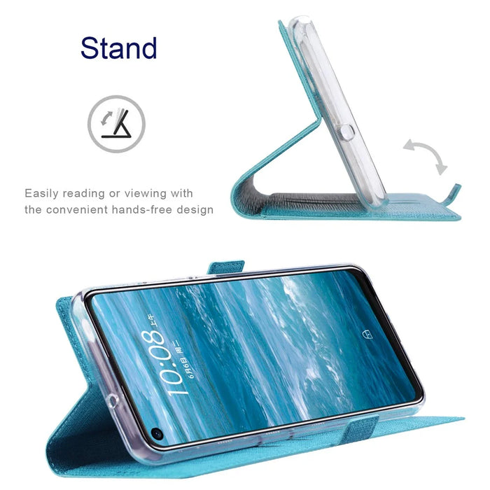 VILI K Series All-round Protection Stand Wallet Leather Phone Case Protector for Google Pixel 6 - Blue - 5
