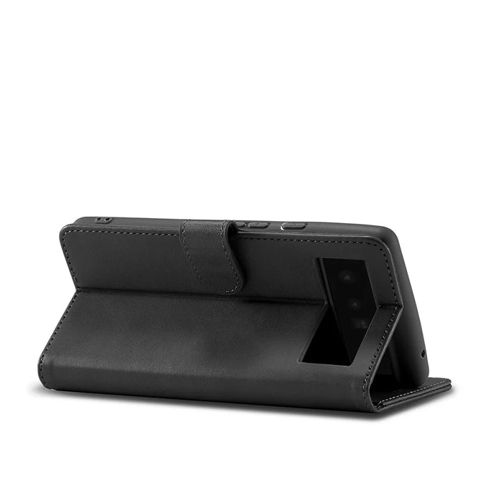 LC.IMEEKE PU Leather Wallet Stand Flip Shockproof Protective Cover for Google Pixel 6 - Black - 7