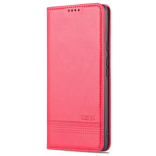 AZNS Smooth Wallet Design Durable PU Leather Shockproof Phone Cover Case for Google Pixel 6 Pro - Red - 2