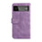 For Google Pixel 6 Leather Wallet Cases Skin Touch Phone Cover Stand with Strap - Purple - 3