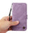 For Google Pixel 6 Leather Wallet Cases Skin Touch Phone Cover Stand with Strap - Purple - 7