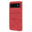 Short Lanyard Soft PU Leather and TPU Imprinted Pattern Wallet Phone Case Cover with Stand for Google Pixel 6 - Red - 4