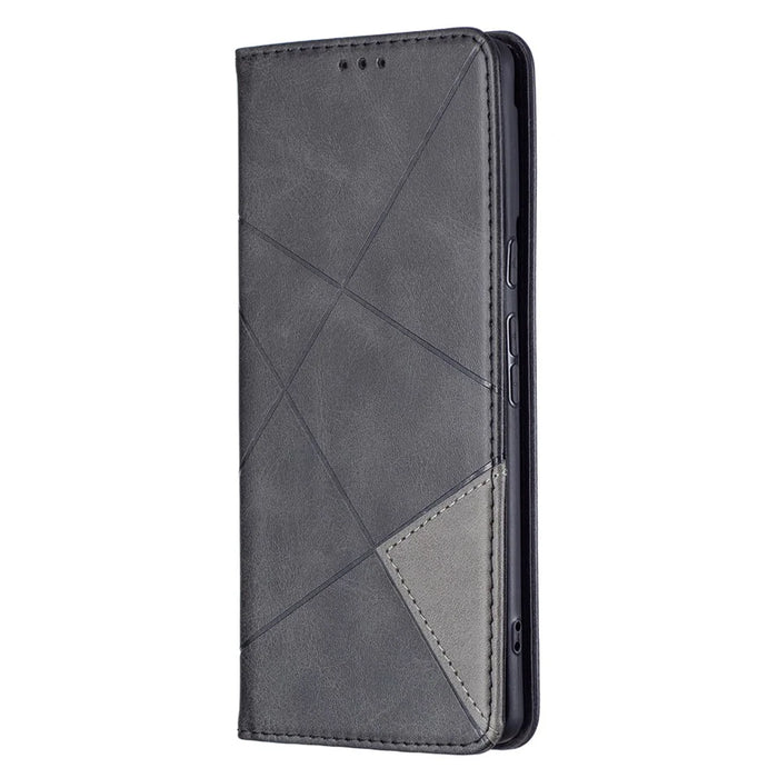 Shockproof Imprinting Pattern Design Flip Phone Shell Built-In Card Slots Design Leather Stand Phone Case Cover for Google Pixel 6 Pro - Black - 5