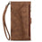 ESEBLE Multifunction Zippered Pocket Full Body Protection Stand Wallet Phone Cover with Wrist Strap for Google Pixel 6a - Brown - 2